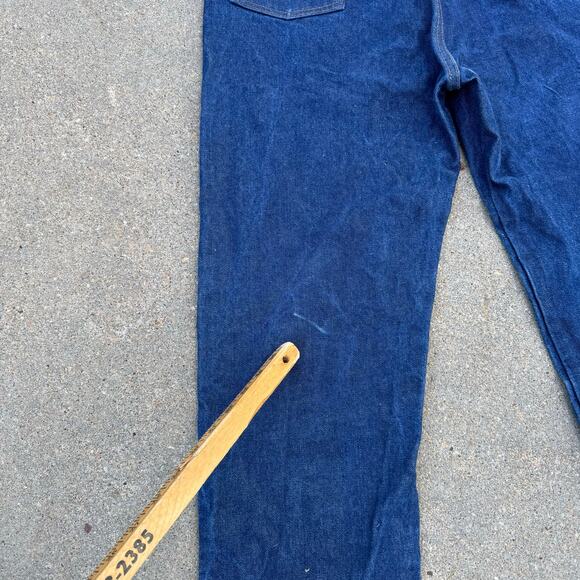 Vintage 90s Wrangler 13MWZ Cowboy Cut Original Fit Dark Blue Jeans 36x38 - Picture 8 of 8